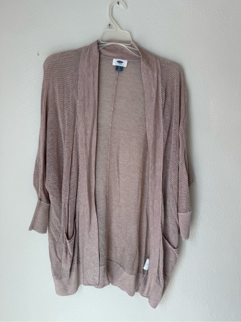 Old Navy Mauve Open-Front Knit Cardigan